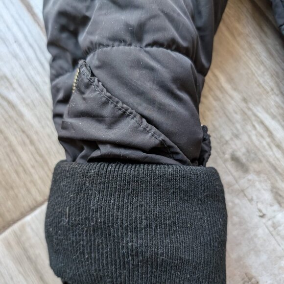 Zara Basic Black Puffer Jacket Faux Fur Lined Hood Women’s L Warm Winter Coat - Picture 5 of 8